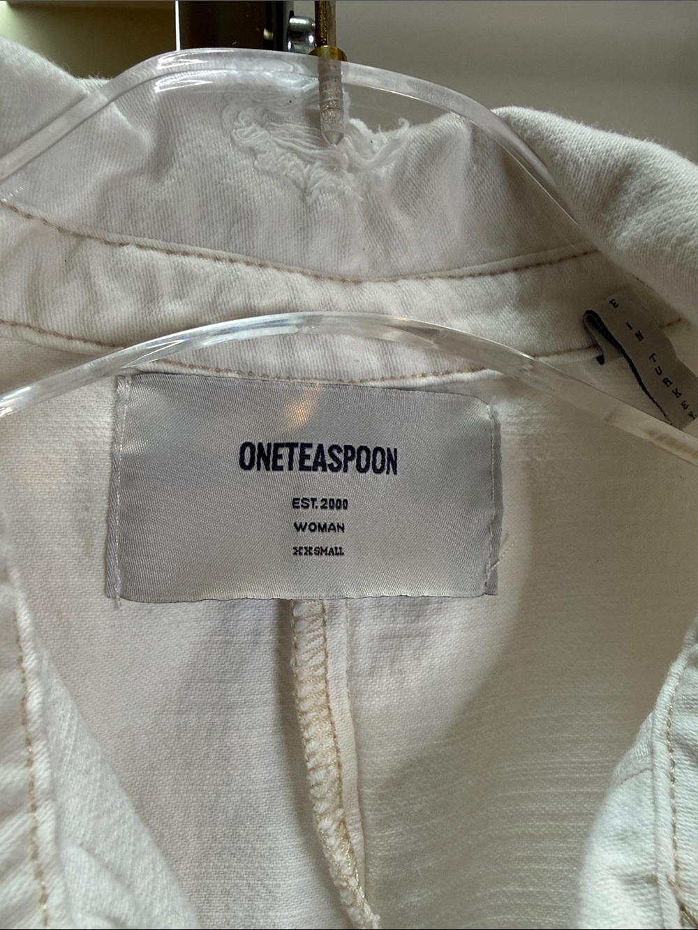 One Teaspoon White Denim Sleeveless Romper Playsuit XXS - Picture 4 of 6